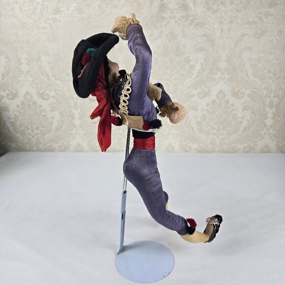 Vintage Klumpe Flamenco Dancer Doll Handmade 1950's Numbered Comes With Stand - Picture 8 of 16